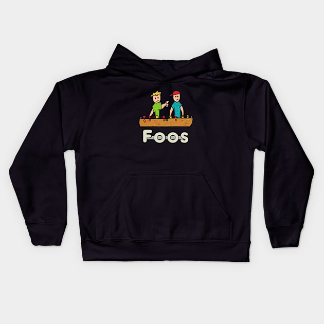 Foosball Table Football Kids Hoodie by Mark Ewbie